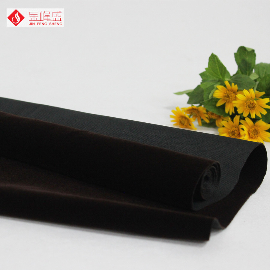 咖啡色針織短毛植絨布，醫療器械植絨布