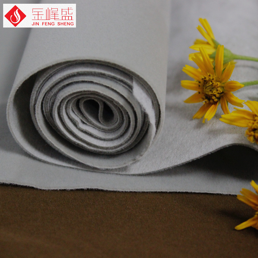 灰色水刺長(zhǎng)毛絨，金峰盛植絨布